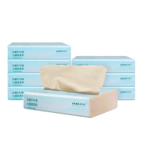 鸥露 本色抽纸婴儿竹柔巾 45抽*8包干湿两用面巾纸