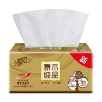 清风BR65SJ原木纯品金装3层130抽 6包/提 8提/箱