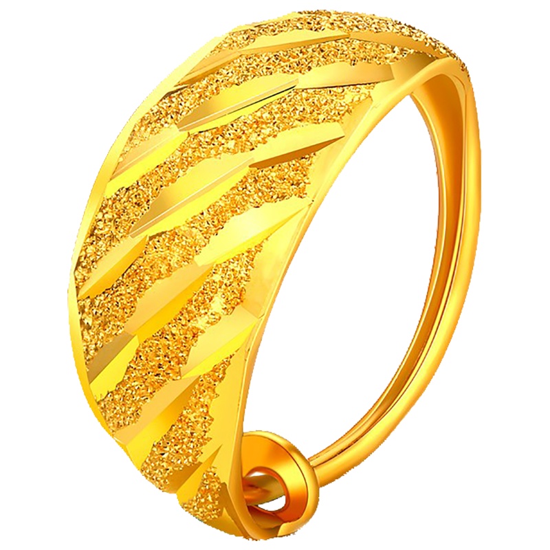 翠绿 黄金耳饰 足金999女款磨砂车花耳环 金重约2.3-2.4g A01000060093