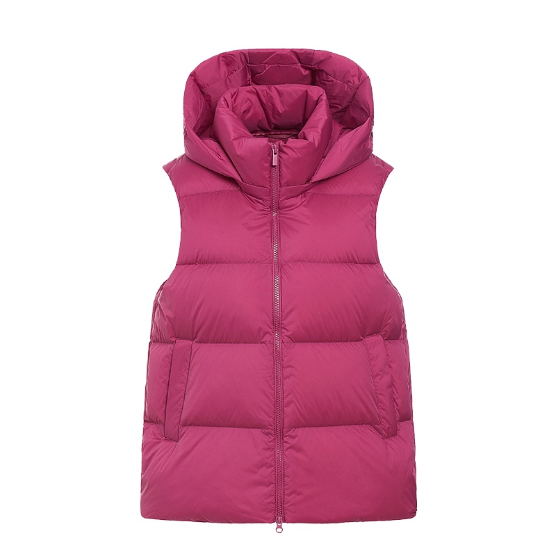 鸭鸭/YAYA 羽绒马甲女短款外穿羽绒服马夹背心女士轻薄鸭绒外套