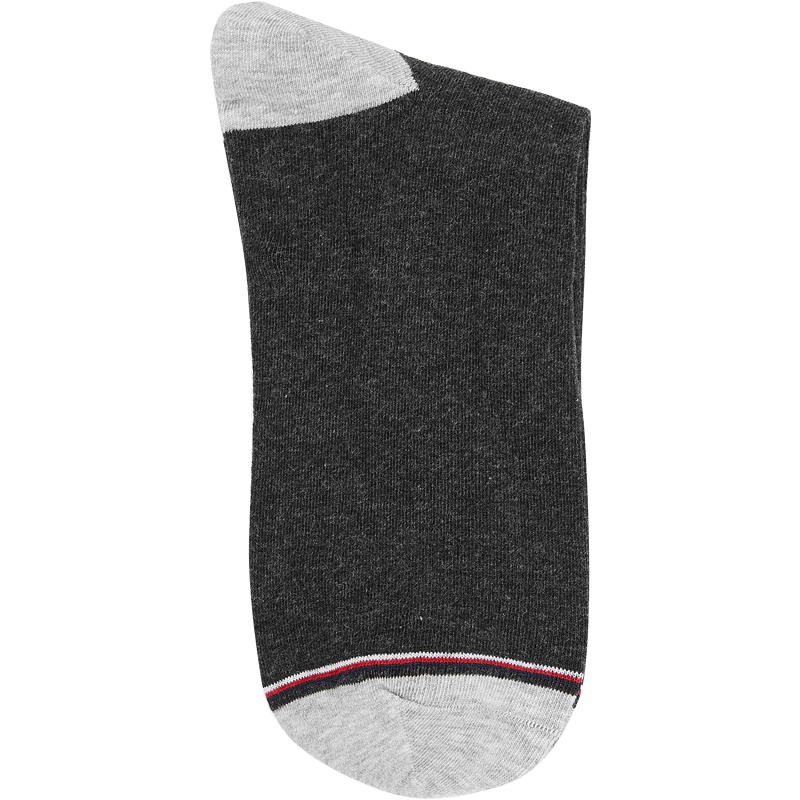 HLA海澜之家运动风镶拼潮流字母中筒袜男士休闲棉袜HZACJ3R058A