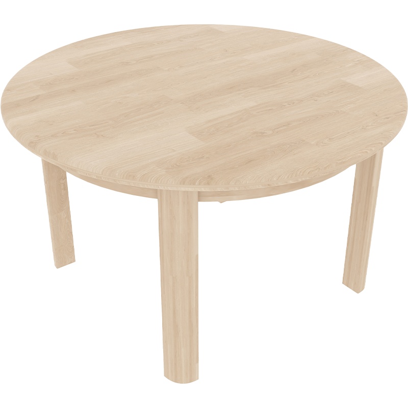 幼儿园实木圆桌早教中心蒙氏教具儿童桌子宝宝学习桌绘画游戏桌橡木