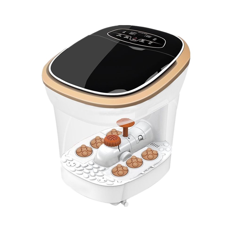 美承(Mition)足浴盆 电动加热恒温 全自动按摩足浴器 家用深桶 泡脚足疗机 支持电动滚轮 恒温功能 红光照射