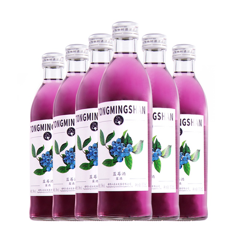 通明山 露酒蓝莓味果酒3度 300ML*6瓶装