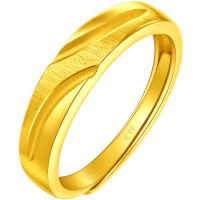 周大福 简爱 足金金戒指(工费:168计价)EOF60
