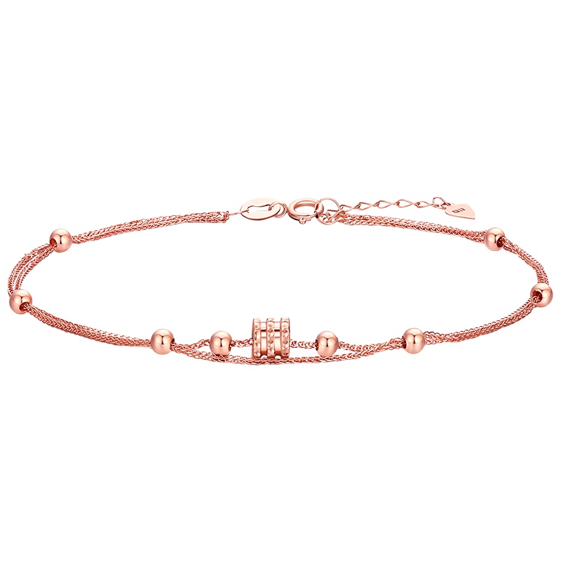 佰色传情(BRIR)18K金彩金手链女小蛮腰Au750玫瑰金手环官方正品手饰送女友送闺蜜生日情人节礼物韩版时尚潮流饰品