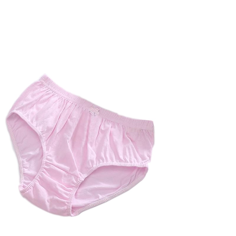 夏季三角裤纯色棉内裤女士内裤纯色棉中老年中腰妈妈内裤 威珺