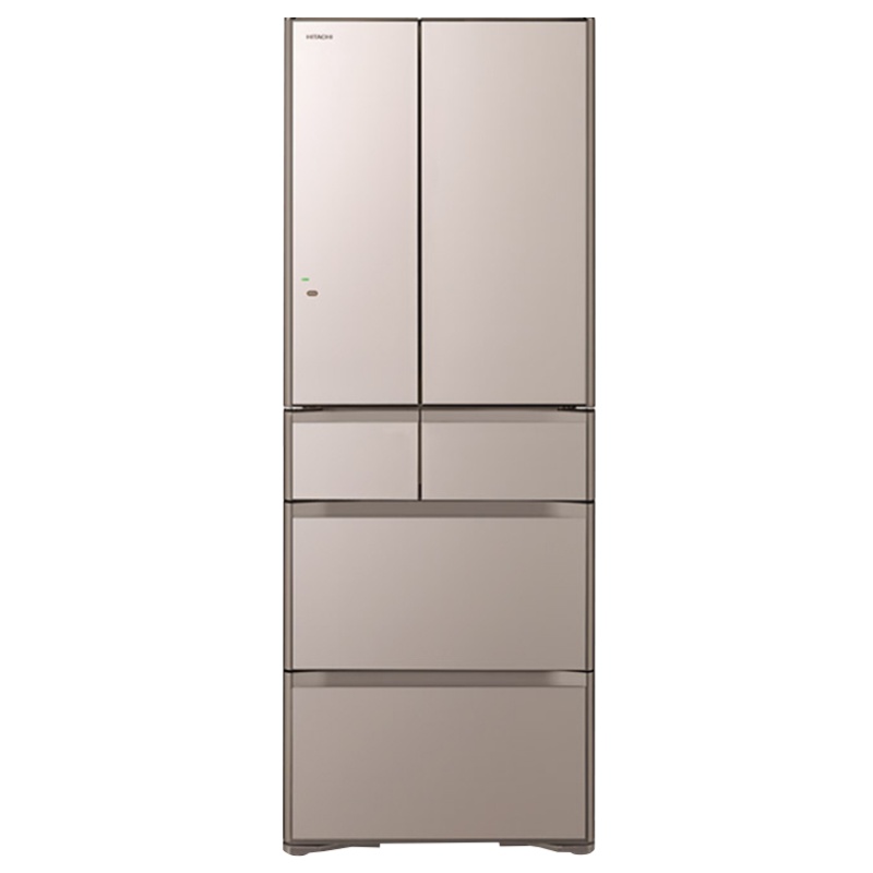 日立(HITACHI) 560升多门风冷变频冰箱水晶玻璃黑科技真空休眠保鲜R-G590G1C(水晶雅金) 日本原装进口