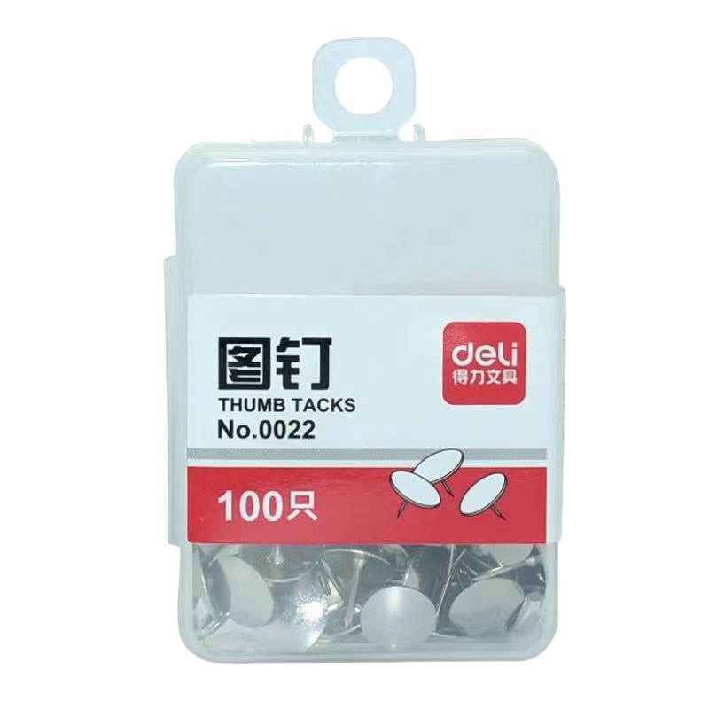 得力0022图钉(100粒/盒)