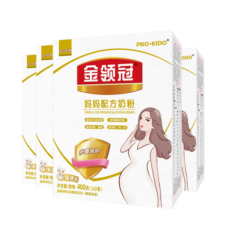 拍5盒减25元]伊利奶粉 金领冠孕妇妈妈怀孕期孕中期哺乳期牛奶粉400g
