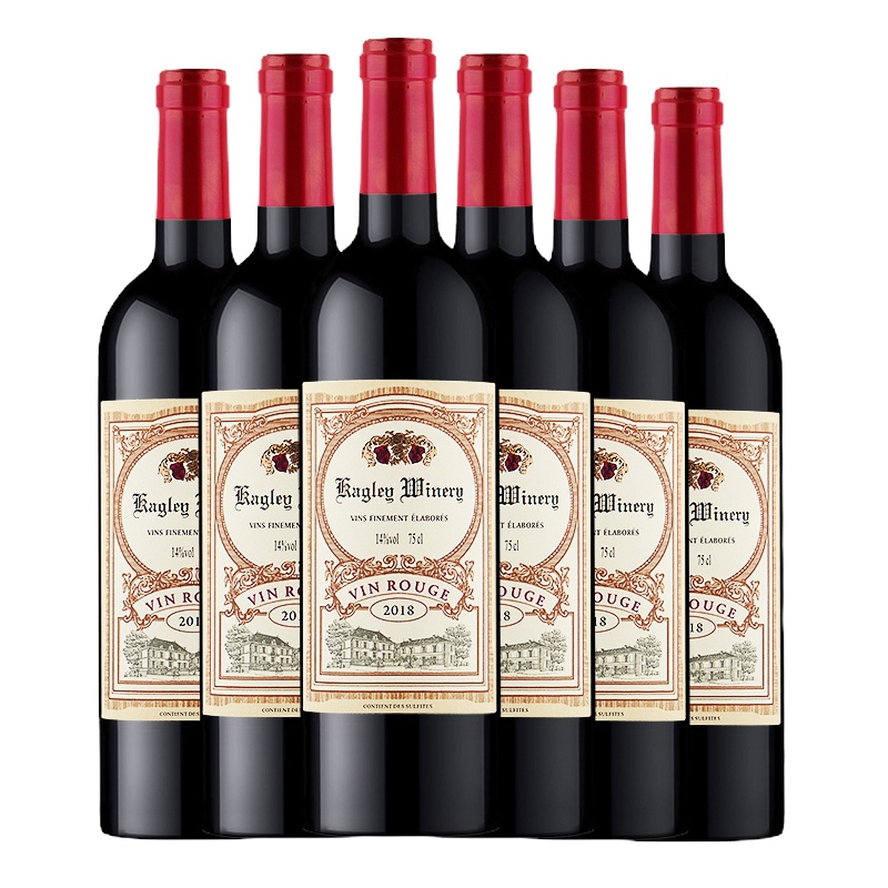 [6支装]法国进口红酒 卡格莱酒庄贵爵干红葡萄酒 法国进口红酒 750ml*6支 箱装