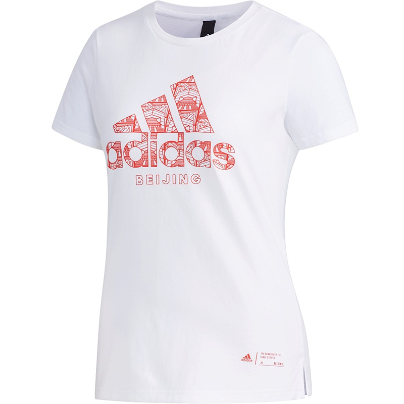 Adidas阿迪达斯T恤女装2019夏新款运动休闲训练圆领短袖DY8731