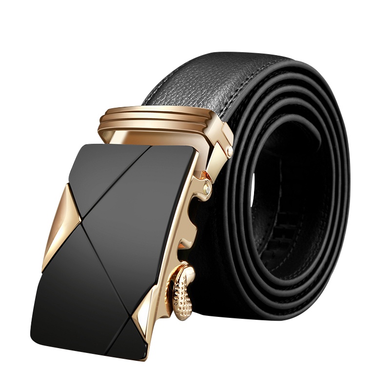 裤带裤腰带真皮送男友生日礼物扣头自动扣男式腰带男士休闲皮带_FXGBV3