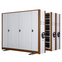 [红心家居]档案密集架手摇式移动档案柜文件资料架钢制轨道密集架