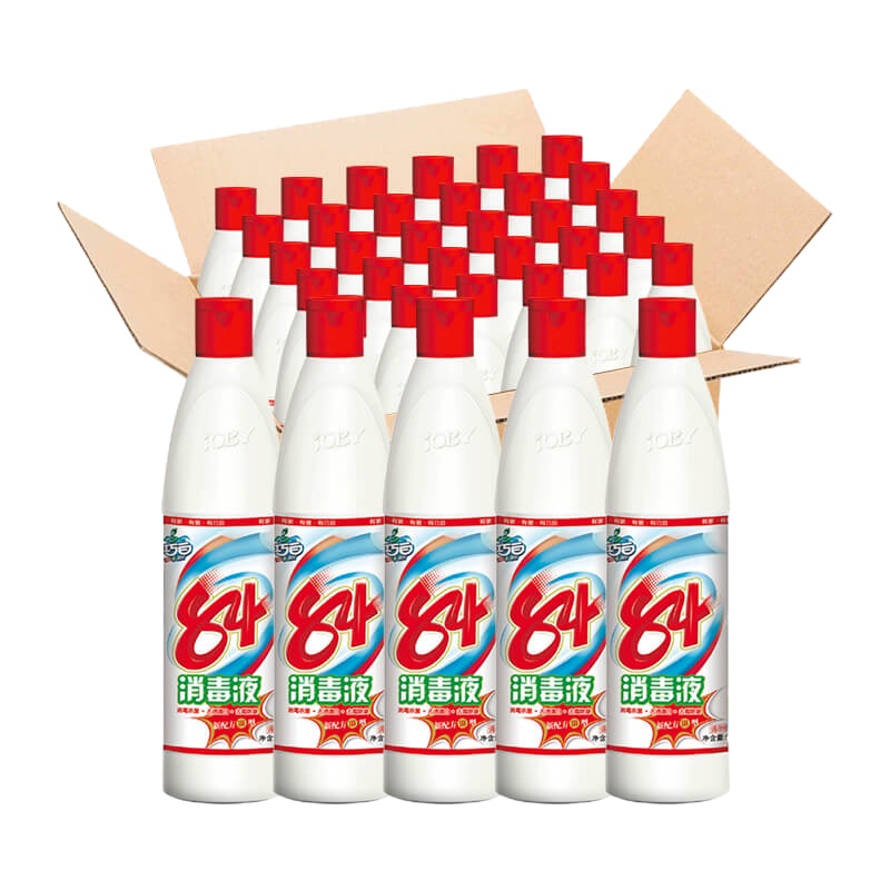 巧白84消毒液 消毒水衣物漂白水除菌去霉 酒店宾馆地板宠物家庭家用洁厕 528g30瓶整箱