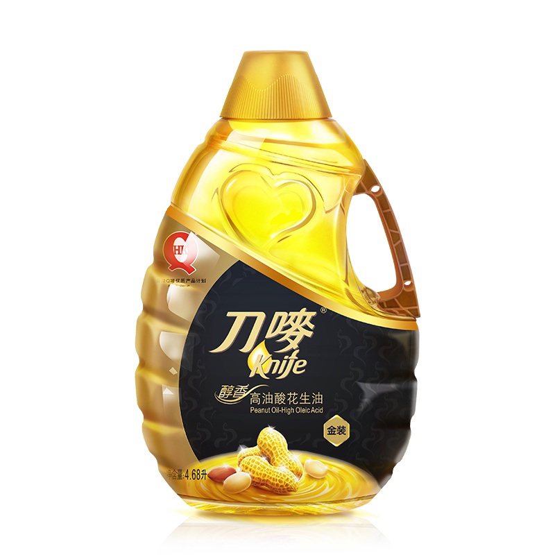 刀唛 食用油 压榨 醇香高油酸花生油4.68L 金装系列 香港品质
