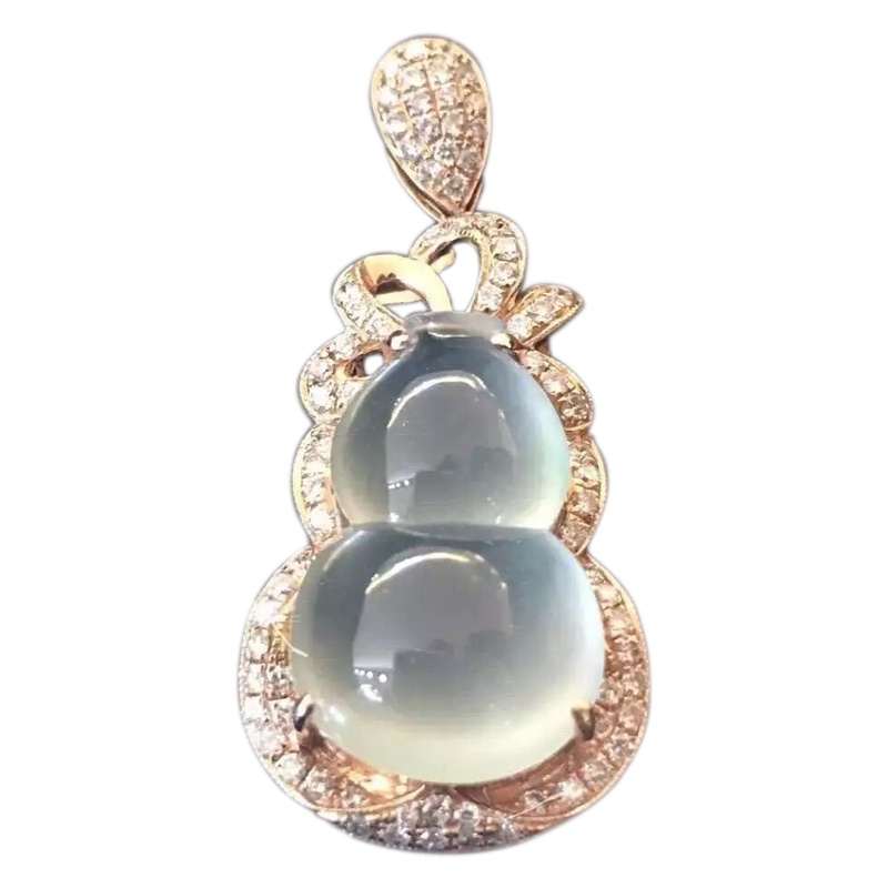 天然冰种翡翠葫芦翡翠吊坠