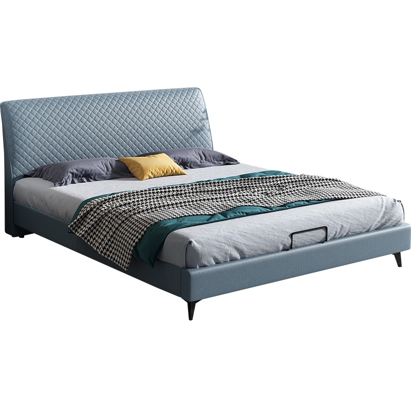 煜蒂家具旗舰店 北欧极简布艺床科技布床免洗现代简约1.5米1.8米轻奢高箱储物床主卧双人 小户型经济型创意榻榻米床