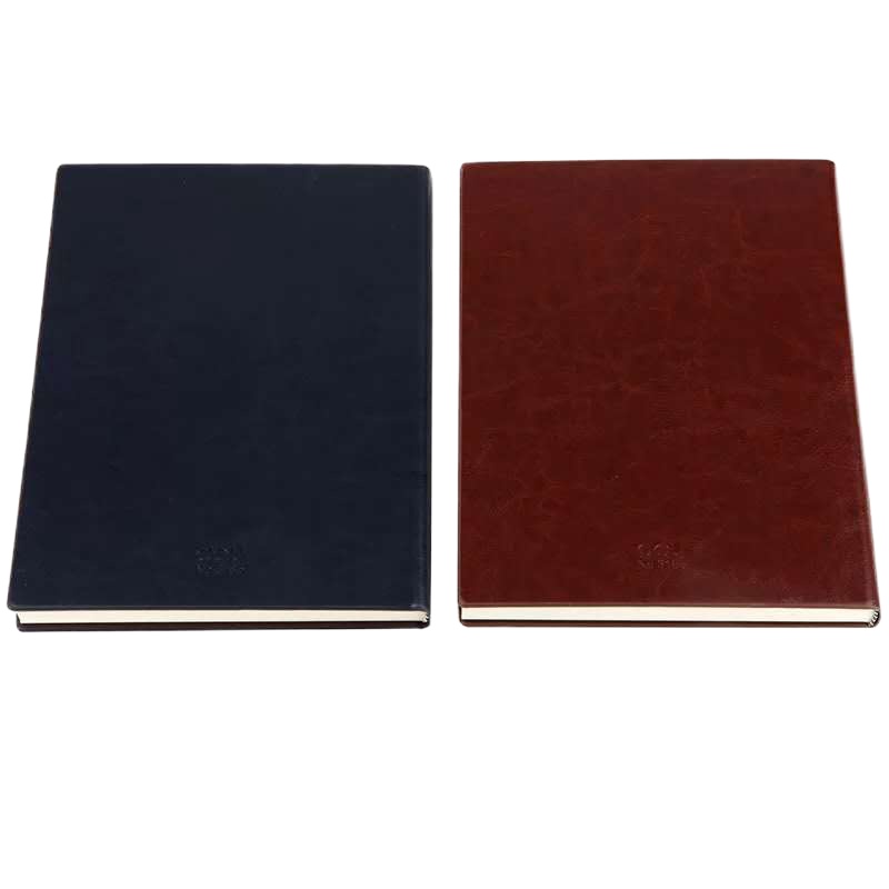 得力16K高档贴面护眼皮面笔记本(160页/黑色/棕色/258*190mm) 3185