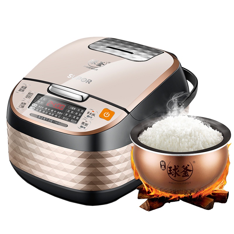 苏泊尔CFXB40HC15-120智能球釜电饭煲铜晶球釜IH电磁立体加热定时预约多功能电饭煲