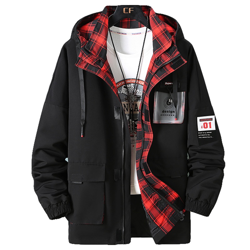 PMMP男士夹克春秋新款休闲加肥加大中长风衣宽松潮流百搭时尚帅气外套