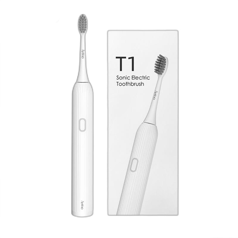 艾优 声波电动牙刷 超强续航全身水洗电动牙刷 T1经典白