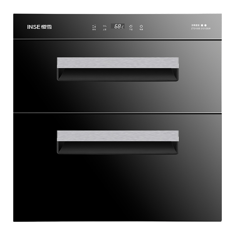樱雪(INSE) 高温消毒柜嵌入式100升二星级智能触控厨房家用碗柜ZTD100E-2121W(B)