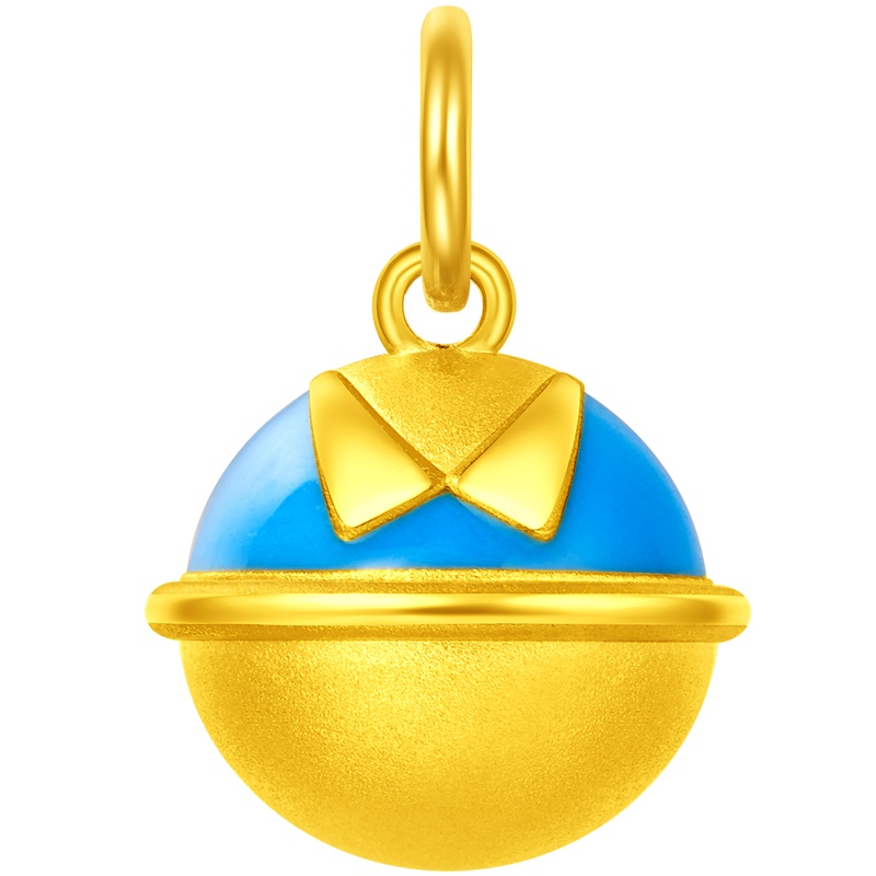 周大福 迪士尼经典系列 唐老鸭冲鸭铃铛 定价足金金转运珠/吊坠/配绳