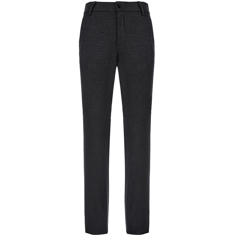 依文男裤子 休闲裤秋季 深灰色休闲裤 弹力加厚裤子