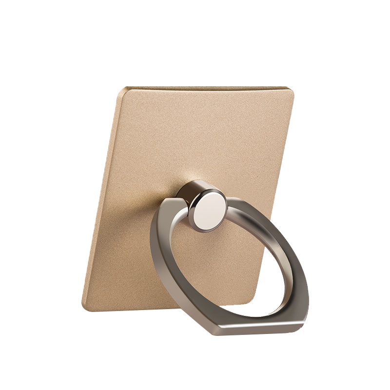 [买2送1]轻万适用vivox21手机壳支架桌面直播方形金色小米6x手机架懒人指环扣拍照金属环华为p20手机座