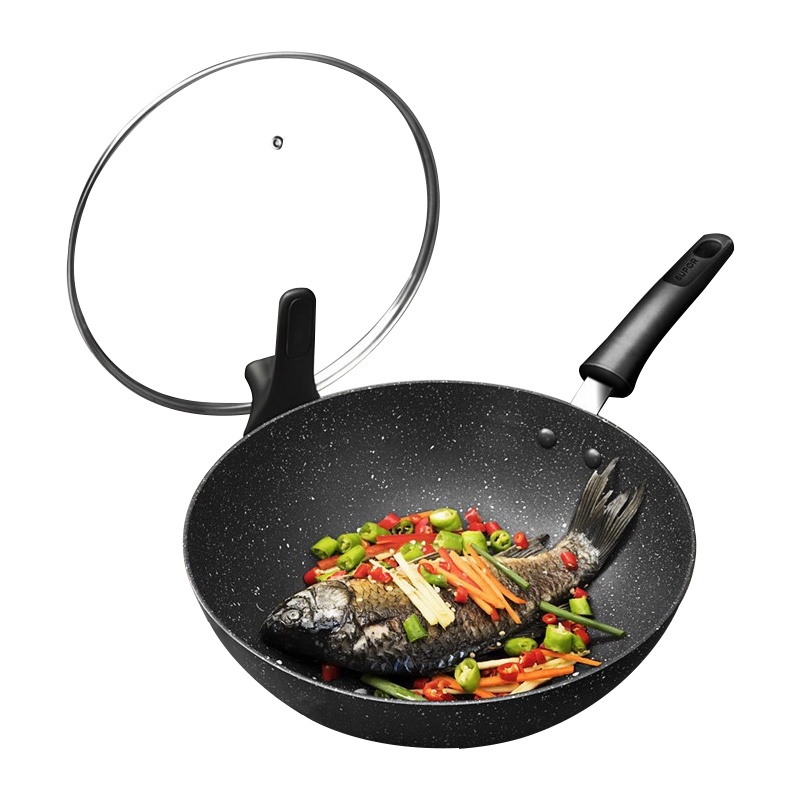 苏泊尔(SUPOR)炒锅双面麦饭石色不粘锅炒菜锅平底煎锅 少油烟家用烹饪 煤燃气灶电磁炉通用 NC30PA1 30CM