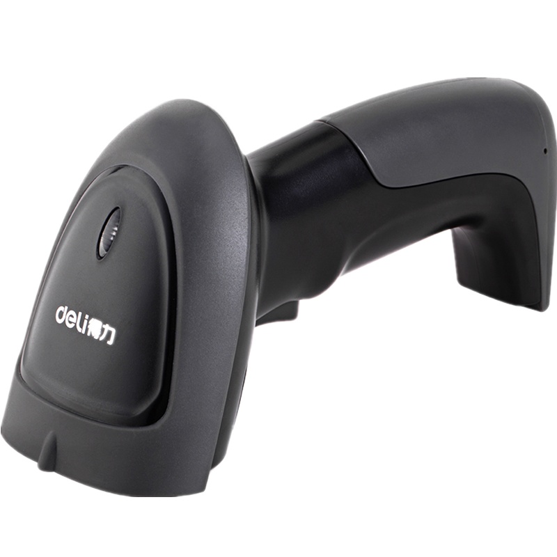 得力(deli)14880S有线扫描枪 可扫一维码 条码扫描把枪 黑白二色默认发白色如需黑色请备注