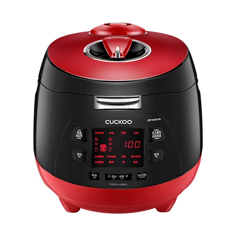 福库(CUCKOO) 电饭煲 韩国进口多功能麦饭石型内胆5升高压饭锅CRP-M1001SK 红色 5L
