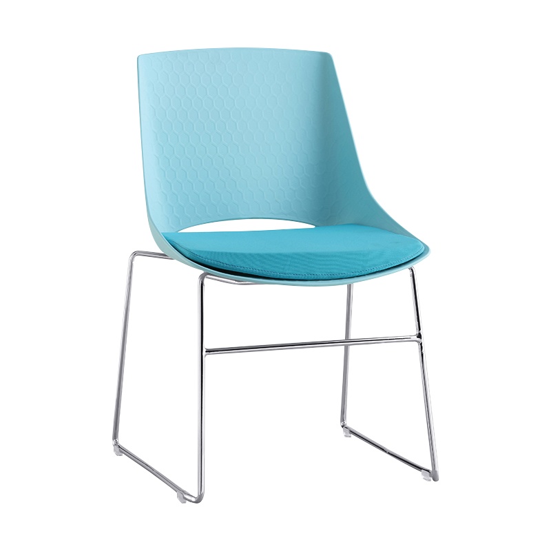 震海ZHWD901培训洽谈椅蓝色会议椅弓型椅休闲椅会客椅培训椅电脑椅办公椅简约椅子