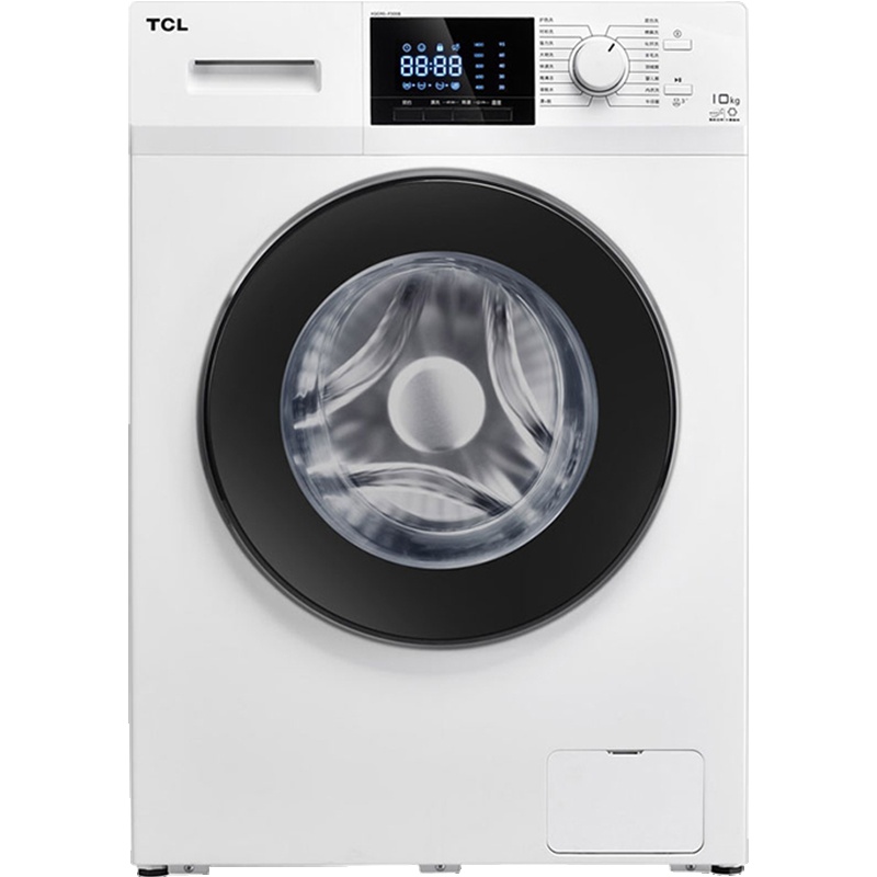 TCL10公斤 一级变频全自动滚筒洗衣机 高温除菌 家用节能静音 XQG100-P300B芭蕾白