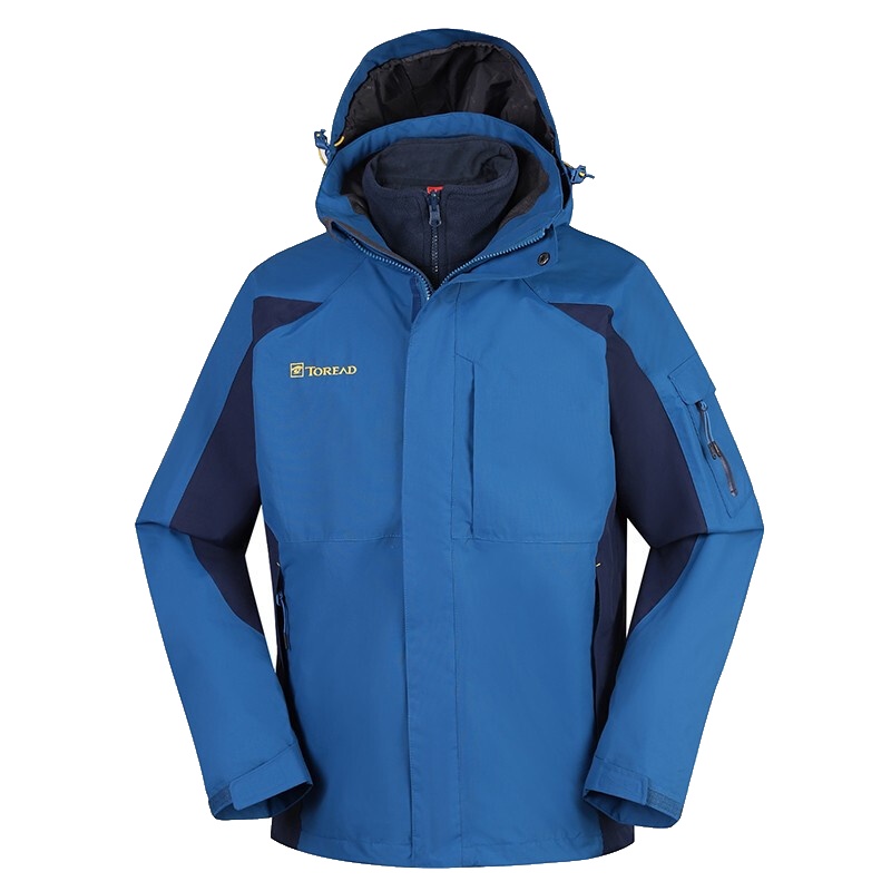 探路者（TOREAD）户外运动男女防风雨三合一套绒冲锋衣两件套TAWE91201/92208