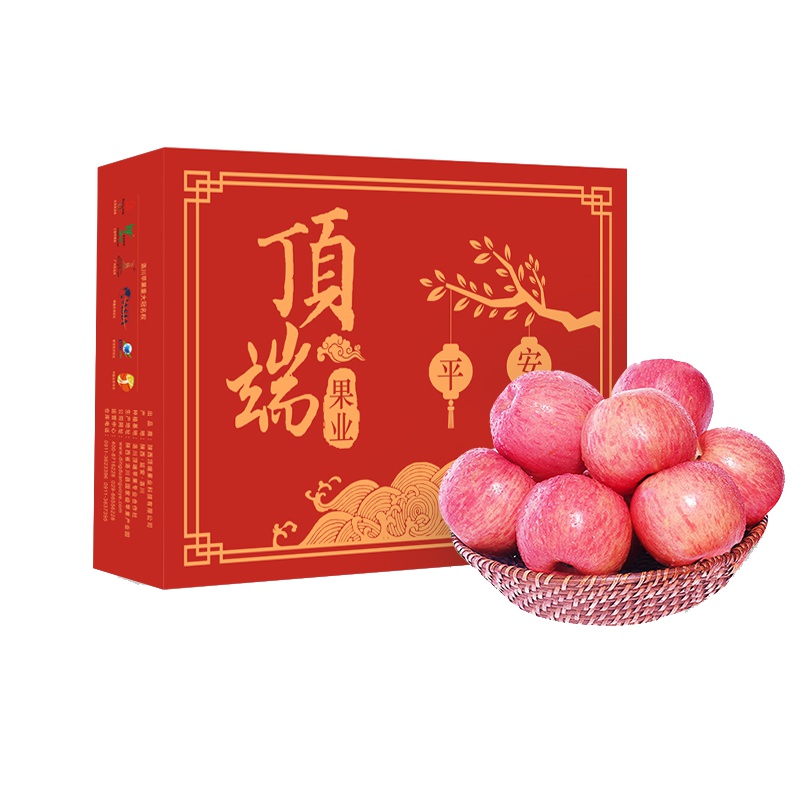 [红色礼盒]苹果礼盒洛川苹果陕西洛川红富士苹果 新鲜水果礼盒送礼 15枚85