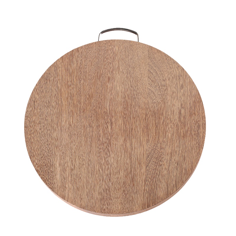 达乐丰 木质菜板 36*36*3CM 鸡翅木 圆形菜板 厨房砧板 实木家用切菜板 加厚剁骨案板 刀板面板