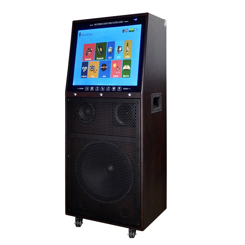 IKEDO 17寸无线安卓同屏多功能 家用唱歌/广场舞 无线同屏 网络版本 触屏无线消原声麦克风 KTV音箱