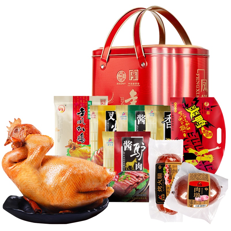 【中华特色】河北供销馆 金凤扒鸡 凤祥如意8种肉食礼盒2400g 中华老字号熟食卤味鸡肉 年货团购礼品 河北石家庄特产