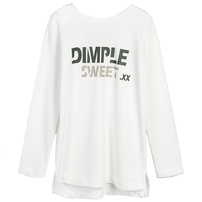 上新拉夏贝尔秋冬女装新韩版字母宽松显瘦长袖圆领套头卫衣女10014553