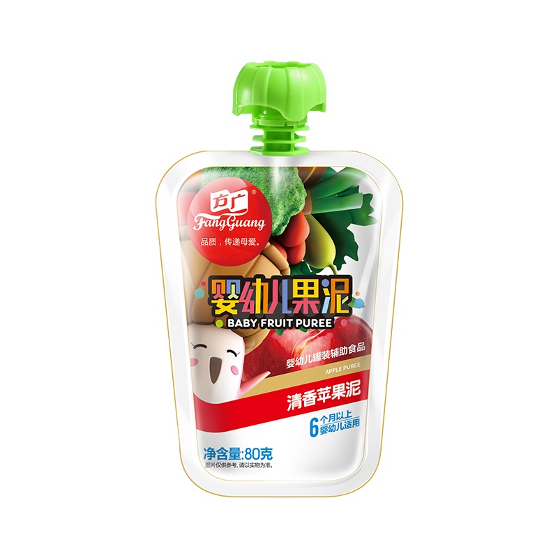 方广果汁果泥5口味组合装 6个月婴幼儿辅食果泥宝宝儿童水果泥果汁泥无添加白砂糖零食吸吸袋混合水果味