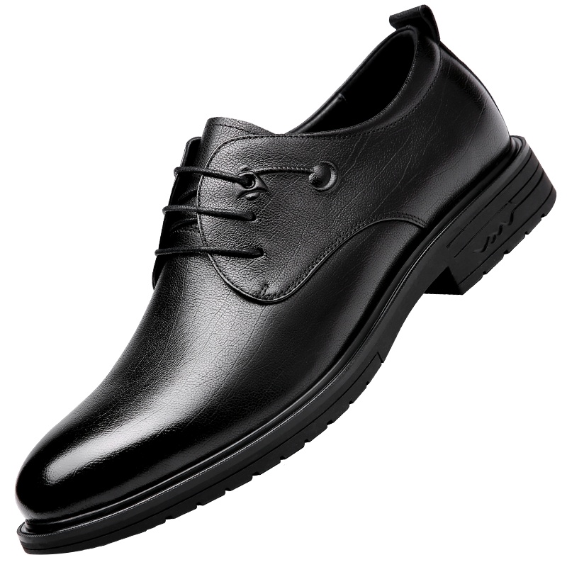 红蜻蜓皮鞋男冬季新款男士商务休闲鞋子英伦风德比正装皮鞋男真皮