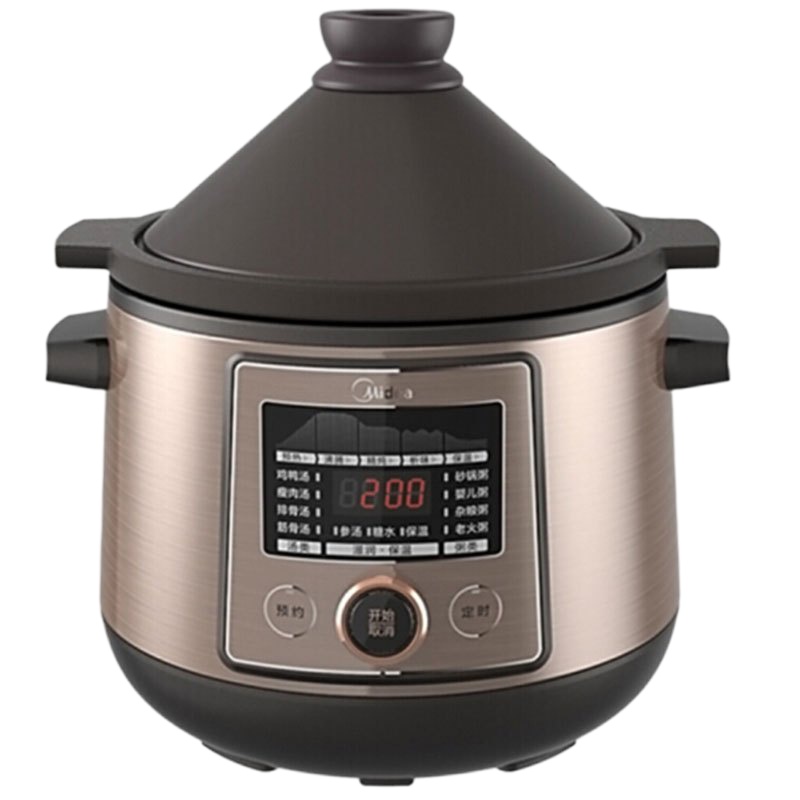 美的（Midea）电炖锅MD-TGS40F 家用智能预约定时多功能 煮粥炖肉煲汤锅 4L大容量
