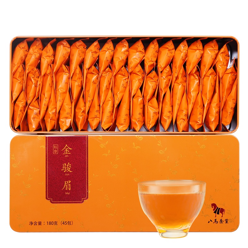 八马茶叶 私享武夷山金骏眉红茶特级红茶 盒装160克