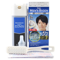 美源(MEIYUAN)染发剂日本原装进口男士按压式染发霜染发膏植物遮盖白发自己在家染 4号浅棕色