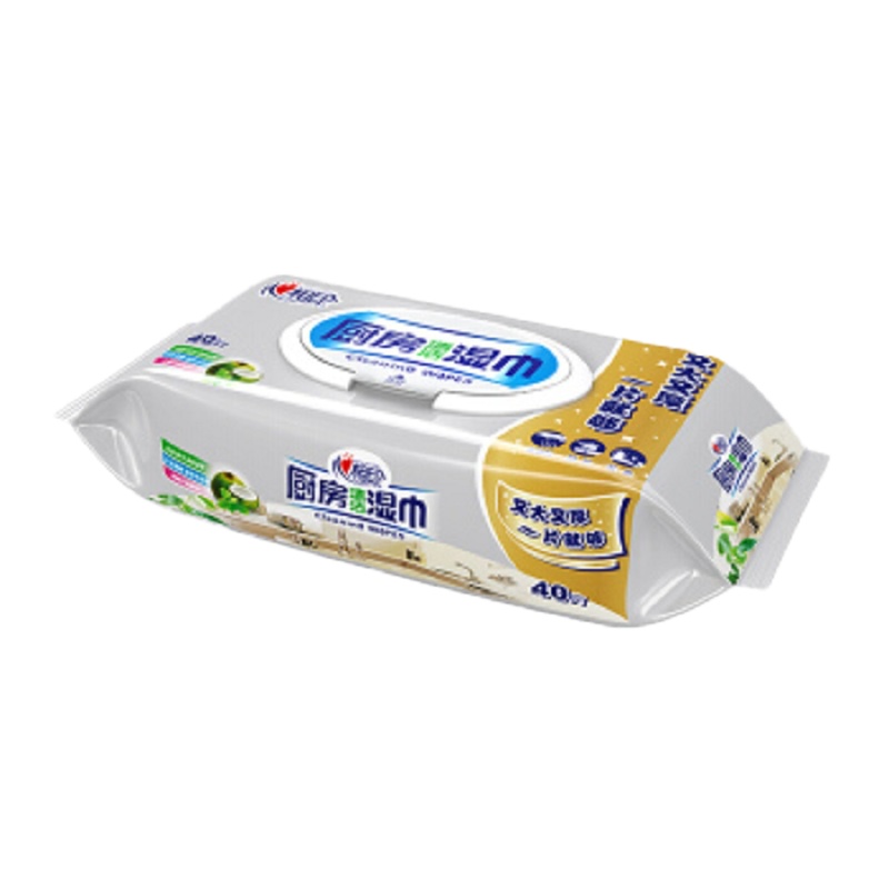 心相印 厨房湿巾 金装 带盖抽取 去污一片就够 40片装
