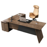 欧宝美办公家具老板桌大班台经理桌主管桌办公桌含侧柜1.8米