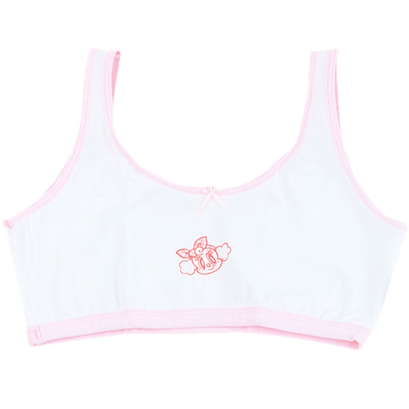 巴布豆配饰儿童内衣女童发育期纯棉文胸小背心10岁-12岁70-90码