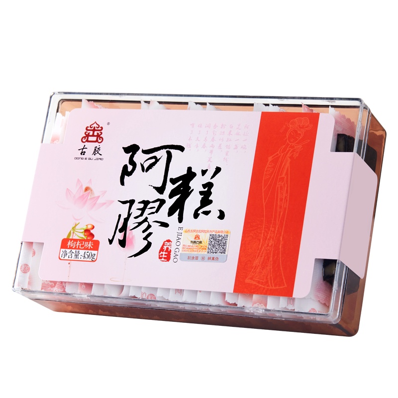 东阿古胶 枸杞型阿胶糕450g 胶香软糯 便携即食